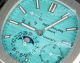 3K Factory Luxury Clone Patek Philippe Nautilus 5712 Tiffany Blue Stainless Steel Moon Phase Watch (4)_th.jpg